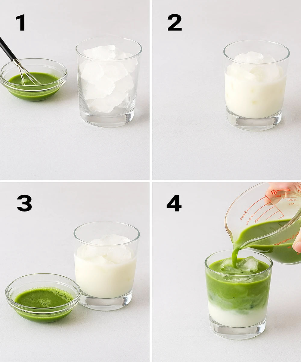 Pickle Lemonade Mocktail - Instructions Step-by-step preparation of Pickle Lemonade Mocktail with lemon juice, pickle juice, and ice